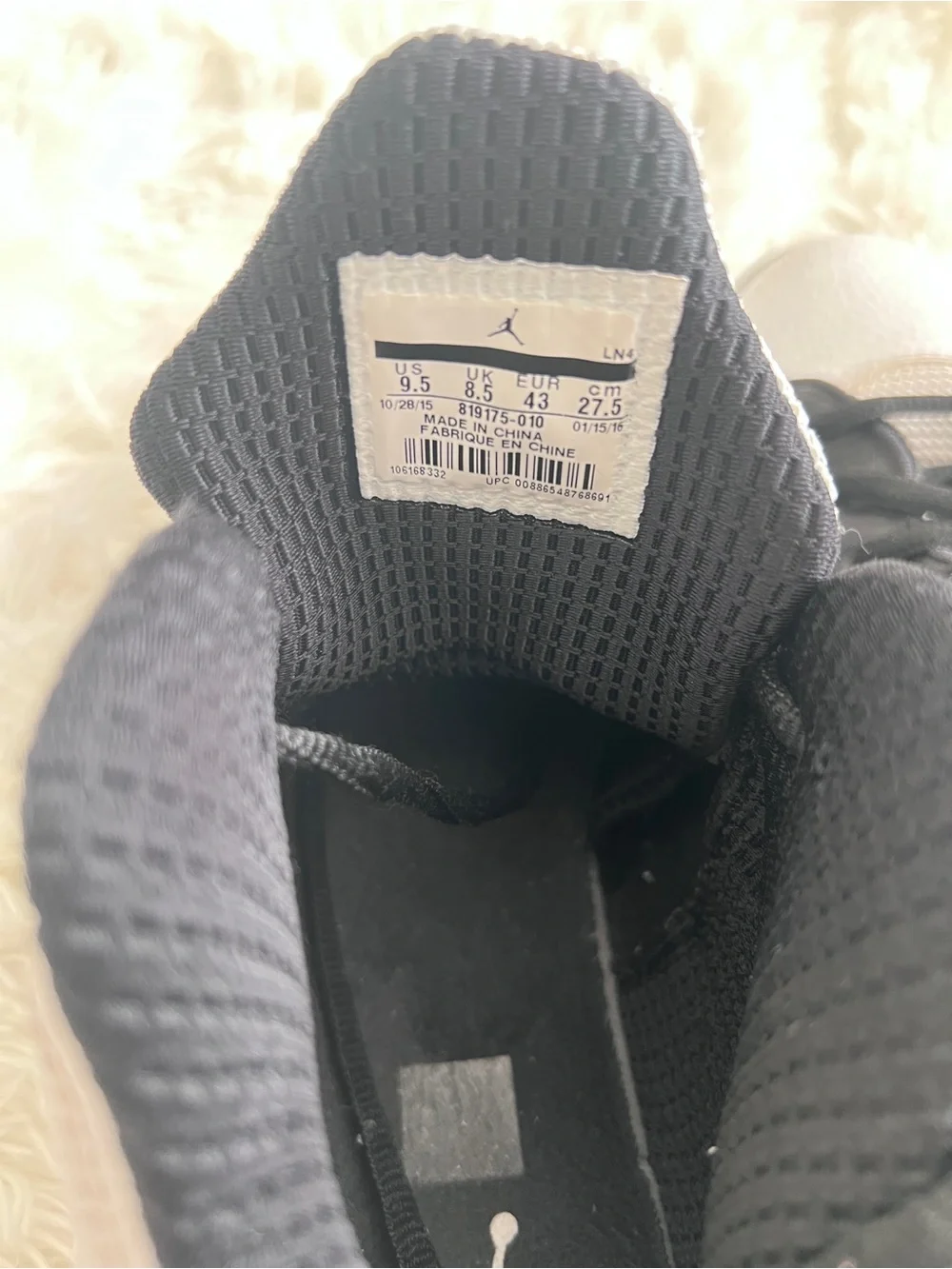 Jordans Black and White High-Top Basketball Sneakers